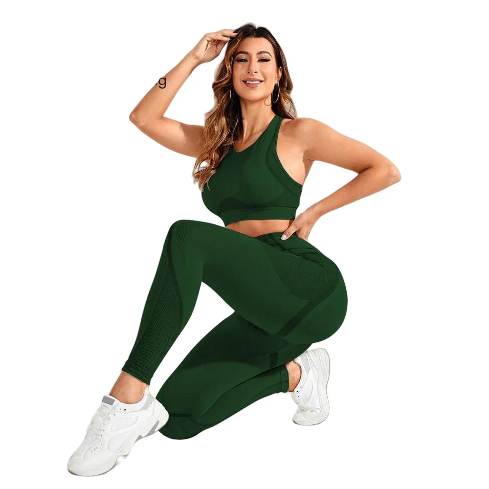 Ensemble 2 pièces tenue de yoga pour femme