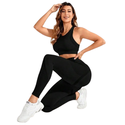 Ensemble 2 pièces tenue de yoga pour femme