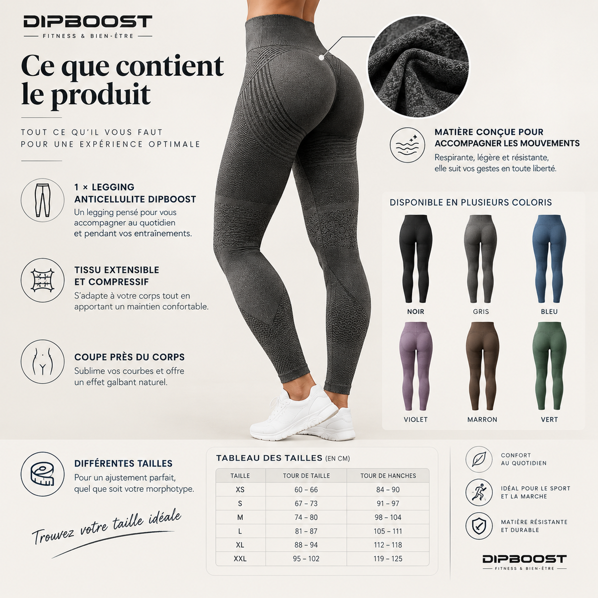 3D-antizellulitische Legging