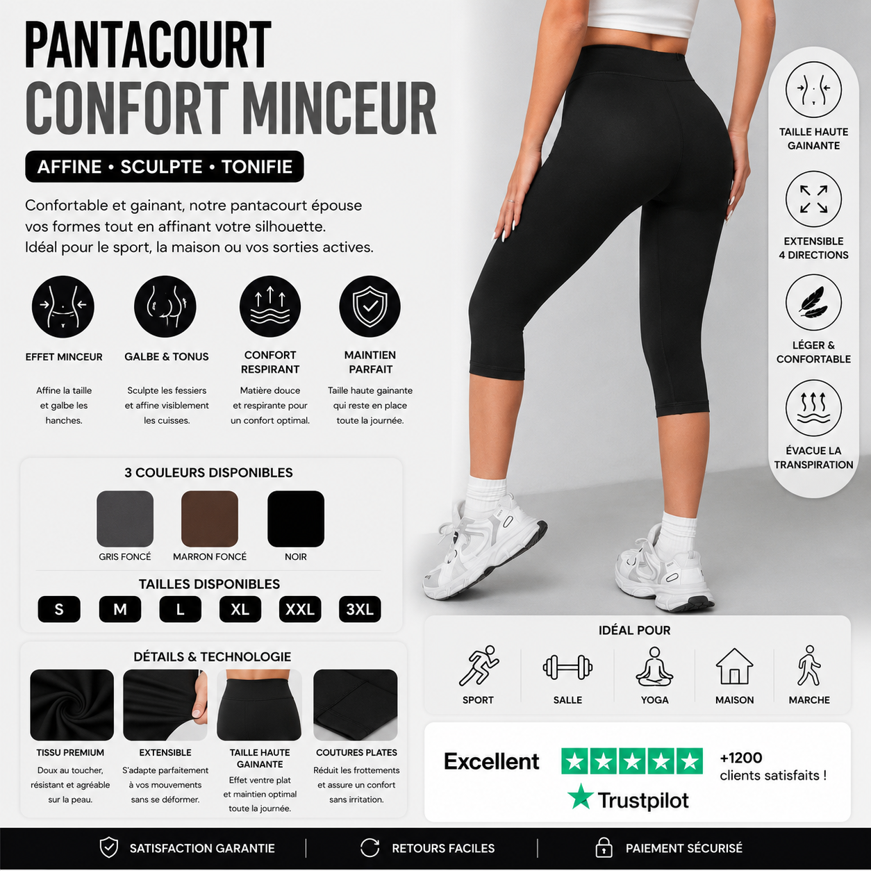 Pantalón Capri Reductor Confortable