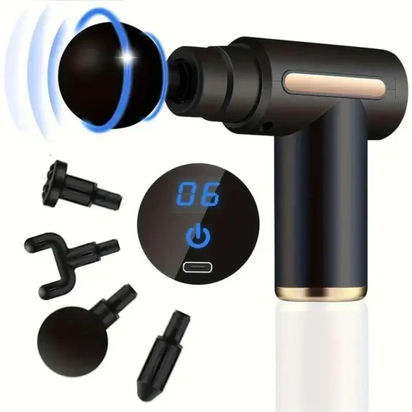 pistolet de massage électrique à 99 niveaux, appareil de relaxation musculaire profond, équipement de fitness, réduction du bruit, pour hommes et femmes