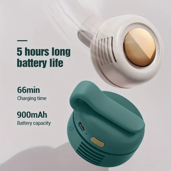 mini ventilateur électrique silencieux portable sans pales, ventilateur de taille suspendu réglable à 3 vitesses, ventilateur à corps rotatif, adapté à l'extérieur