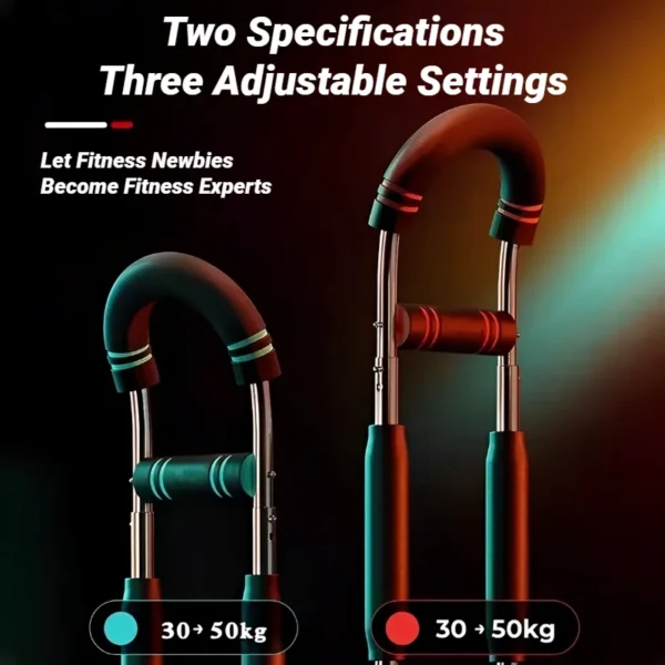 adjustable u shaped arm exerciser with foam handle spring workout bar forearm triceps chest expander portable fitness equipment