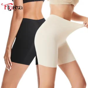 flarixa seamless high waist slip shorts women stretch boyshorts panites underwear protective pants under skirt dress hips lfting