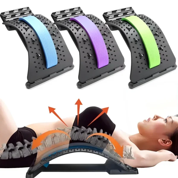 civière dorsale masseur réglable multi niveaux taille cou fitness soutien lombaire cervicale colonne vertébrale dispositif apaisant étirement yoga