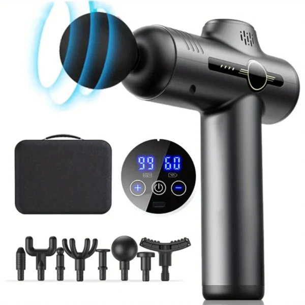 pistolet de massage électrique à 99 niveaux, appareil de relaxation musculaire profond, équipement de fitness, réduction du bruit, pour hommes et femmes