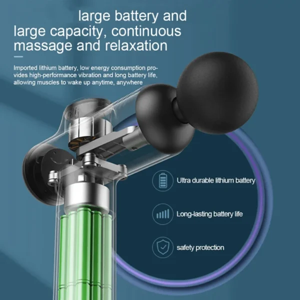 pistolet de massage électrique à 99 niveaux, appareil de relaxation musculaire profond, équipement de fitness, réduction du bruit, pour hommes et femmes