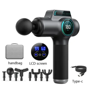 pistolet de massage électrique à 99 niveaux, appareil de relaxation musculaire profond, équipement de fitness, réduction du bruit, pour hommes et femmes
