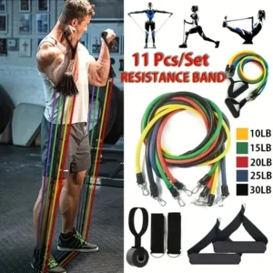 corde de tension de fitness multifonction, 5 tubes élastiques, extracteur de pédale de yoga, bande de résistance, corde de tension pour étirements, entraînement de l'abdomen