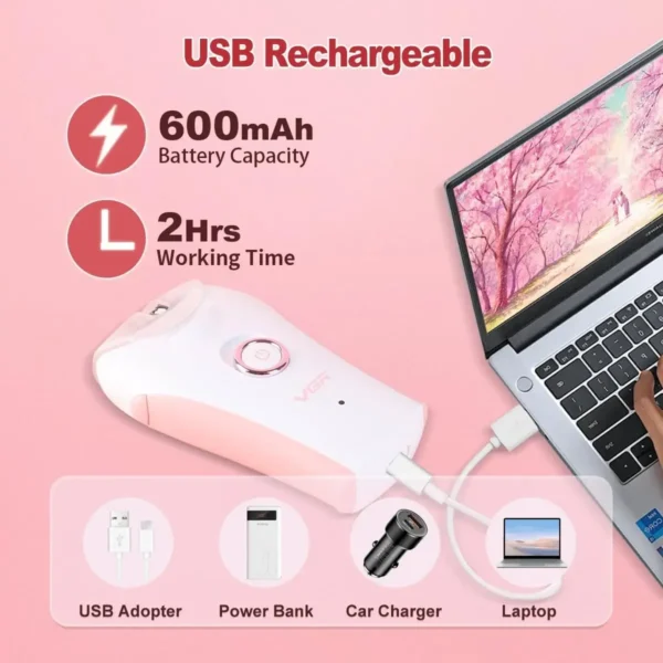vgr epilator electric leg body underarms portable hair remover 2 speed adjustment hair removal tool epilator for women v 705