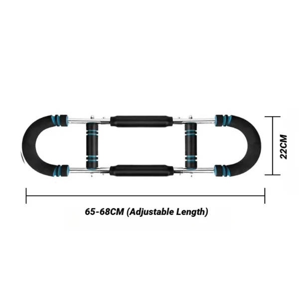 adjustable u shaped arm exerciser with foam handle spring workout bar forearm triceps chest expander portable fitness equipment
