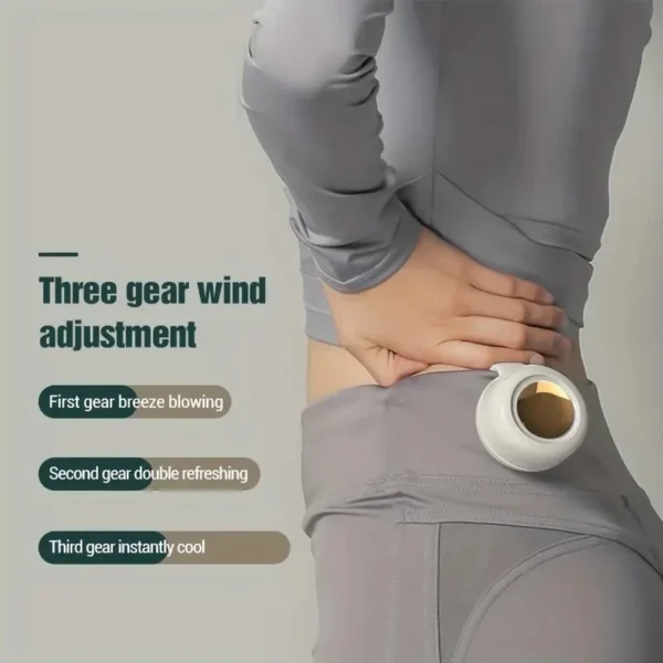 mini ventilateur électrique silencieux portable sans pales, ventilateur de taille suspendu réglable à 3 vitesses, ventilateur à corps rotatif, adapté à l'extérieur